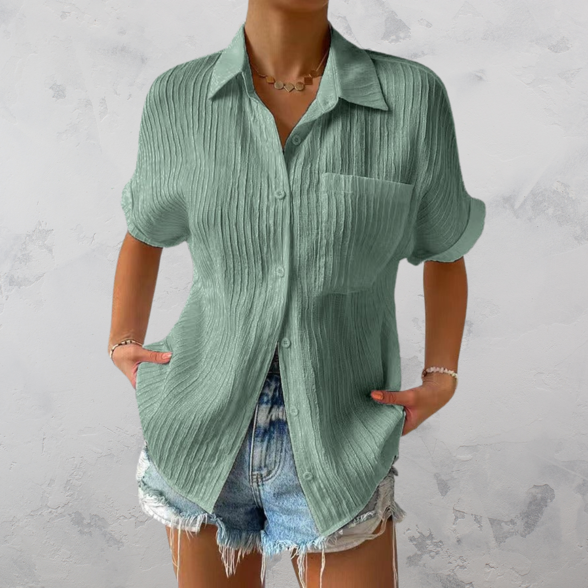 Quinn | Casual Lightweight Button-Up Shirt