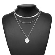 LumiCharm | Elegant Silver Triple Layer Necklace