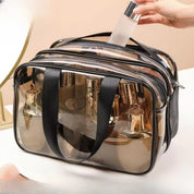 Clare | Clear and Practical Cosmetic Bag with Double Compartment