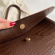 Diane  | Elegant Crocodile Pattern Multi-Pocket Shoulder Bag