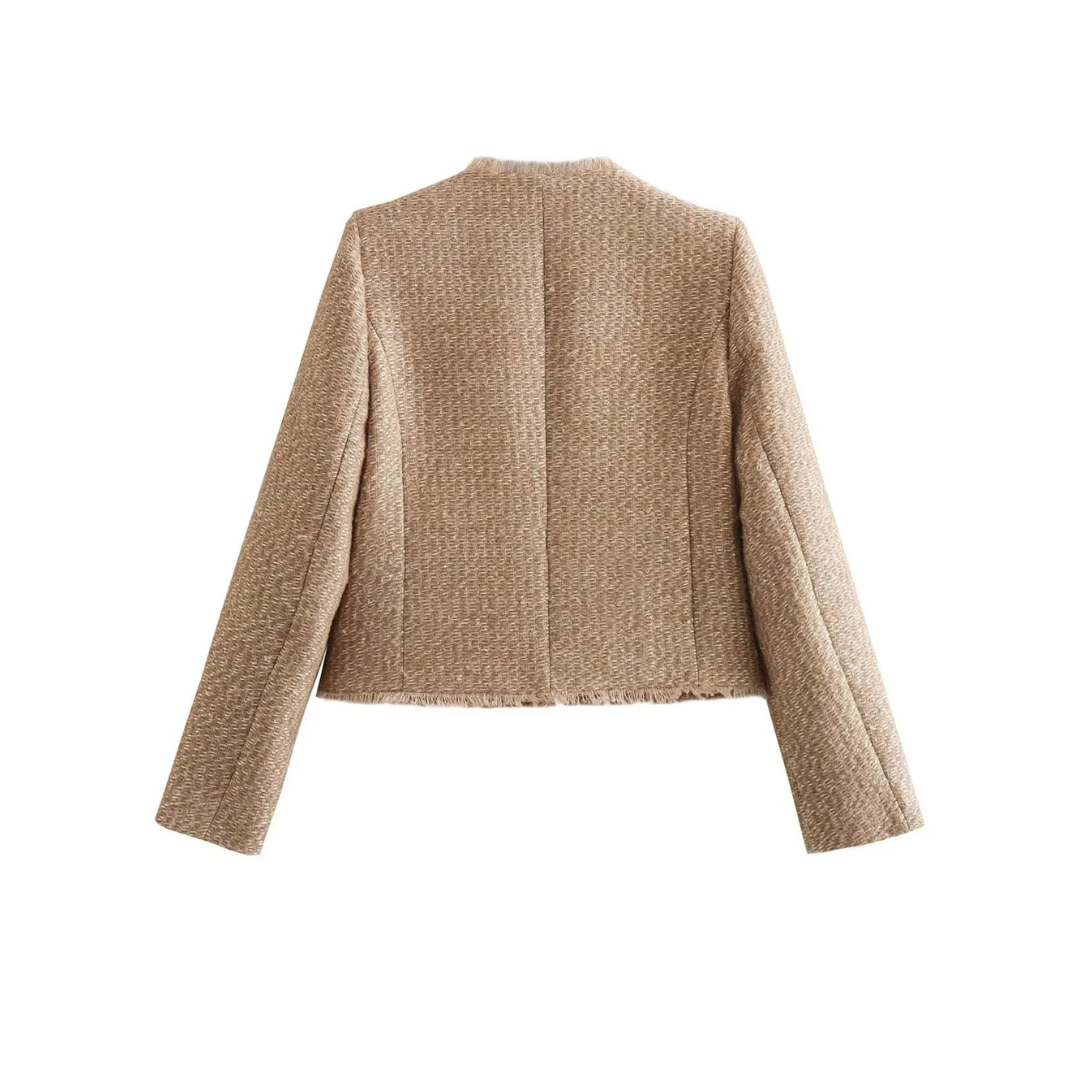 Women's button down the long -sleeved jacket | Short-2
