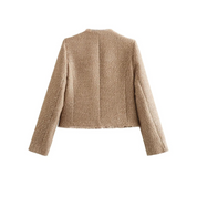 Women's button down the long -sleeved jacket | Short-2
