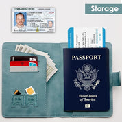 Vada | Theft-proof Waterproof PU Leather Passport Holder Wallet