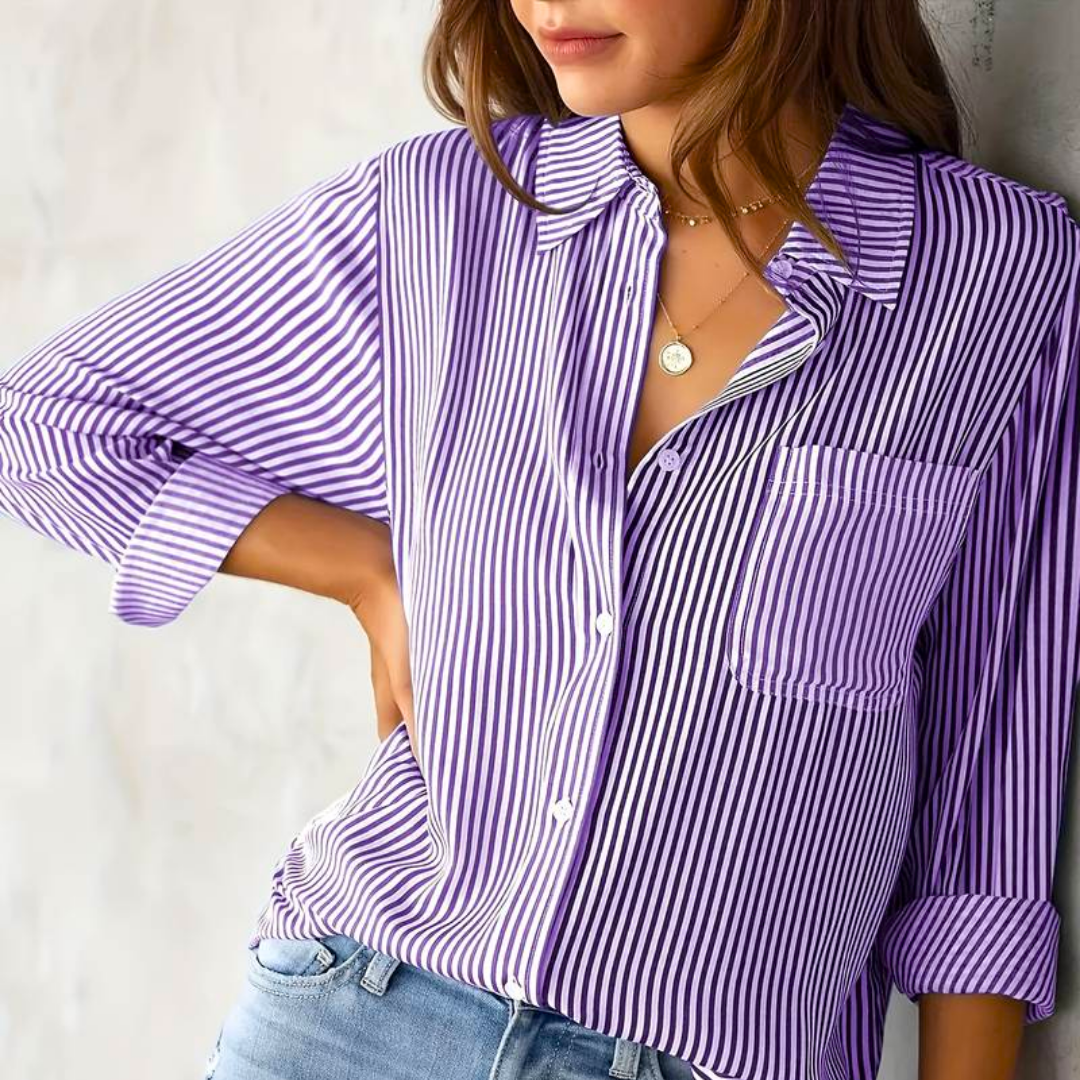 Olivia | Comfortable Classic Button Down Blouse