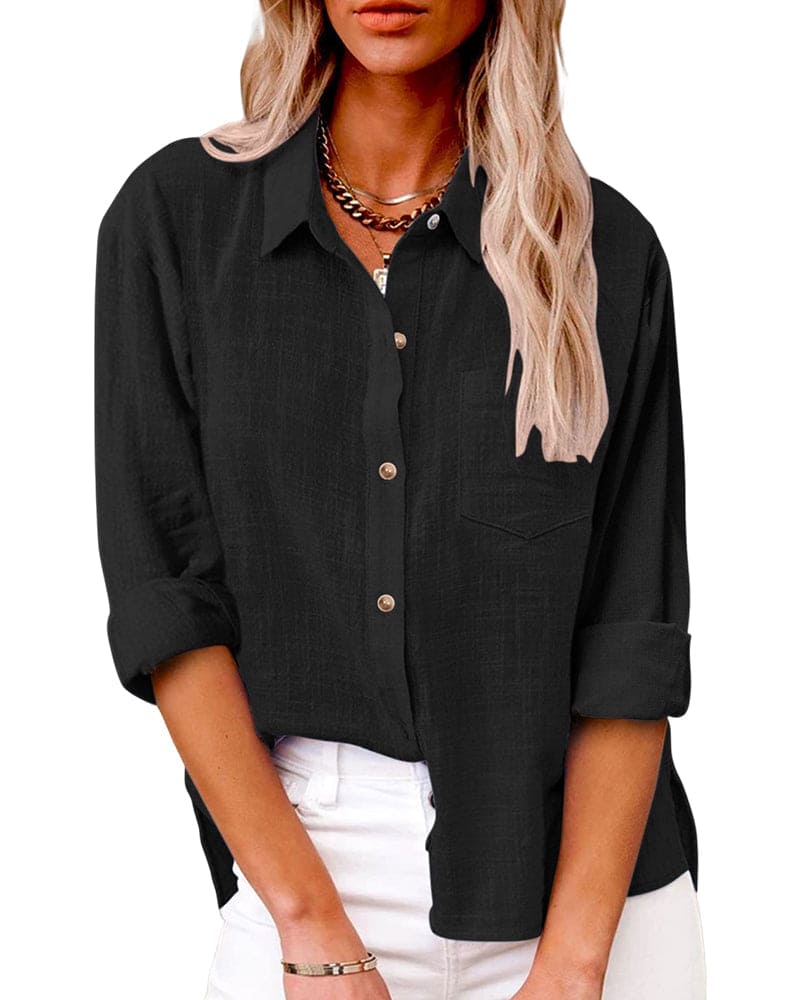 Ellie | Functional Long Sleeve Blouse