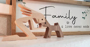 PAWART - Handmade wooden dog love sculpture