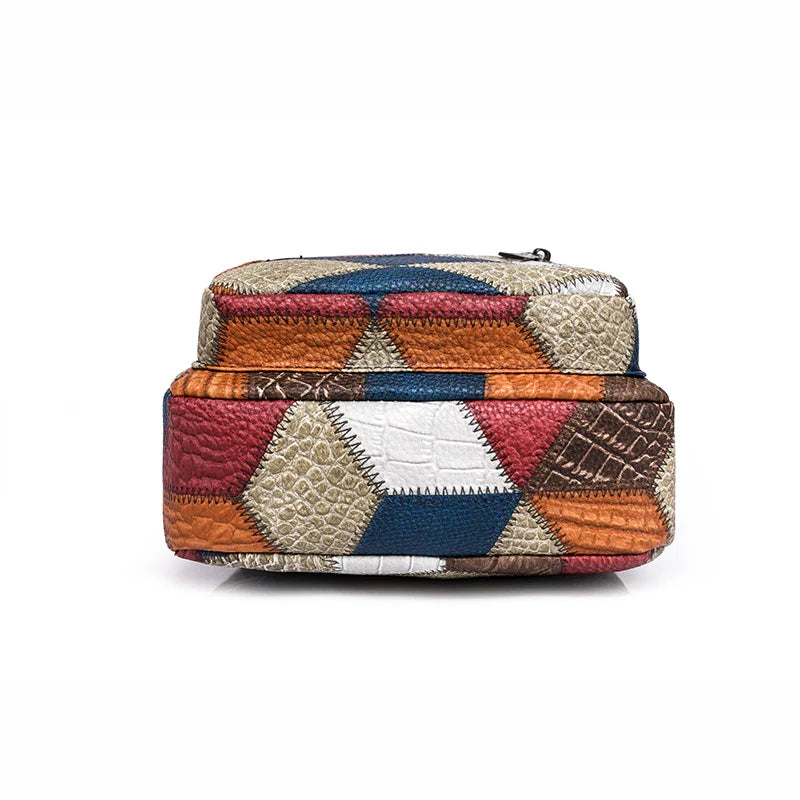 Nancy | Geometric Sling Bag with Multiple Zipper Pockets