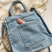 Dahlia | Denim Tote Bag with Dual-Carrying Options