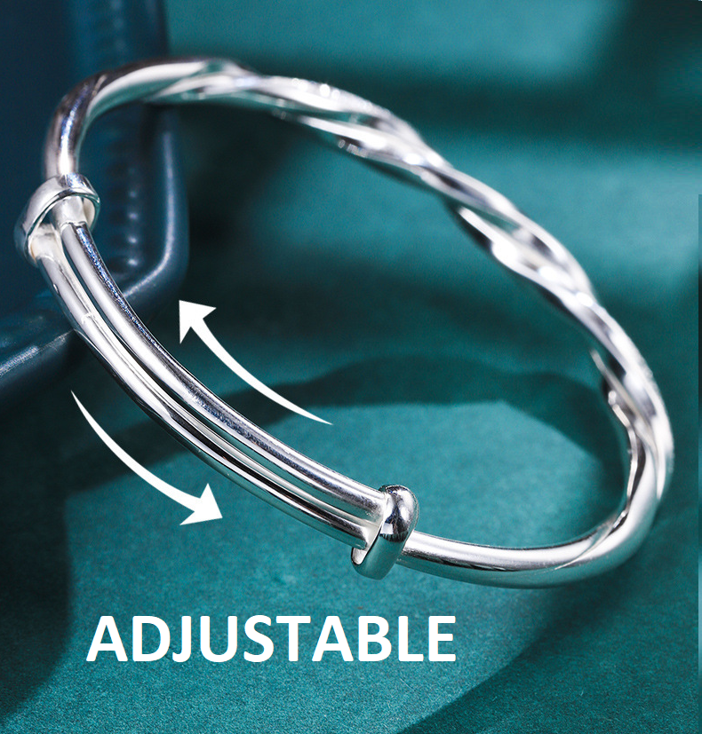Graceful Glow | Intriguing Sterling Silver Bracelet