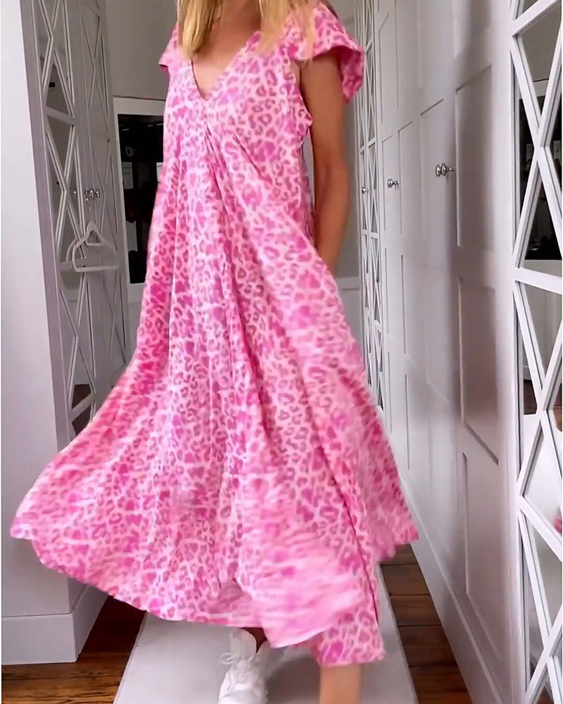 Victoria | V-neck Short Sleeve Long Dress