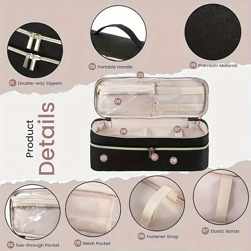 Sheila | Double-layer Storage Design Beauty Essentials Organizer