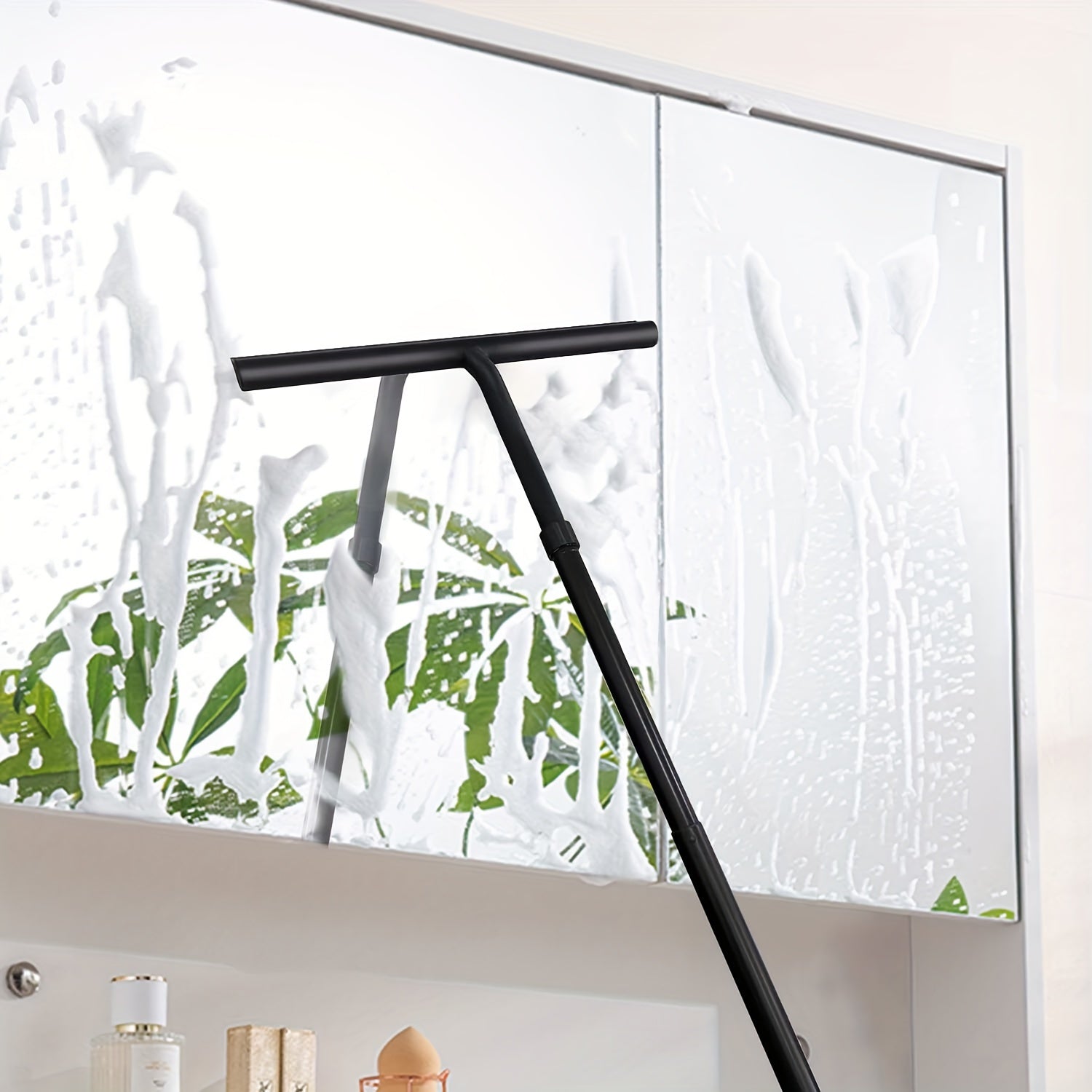 Sanitary deluxe telescopic shower wiper-comfortable and efficient cleaning without stooping