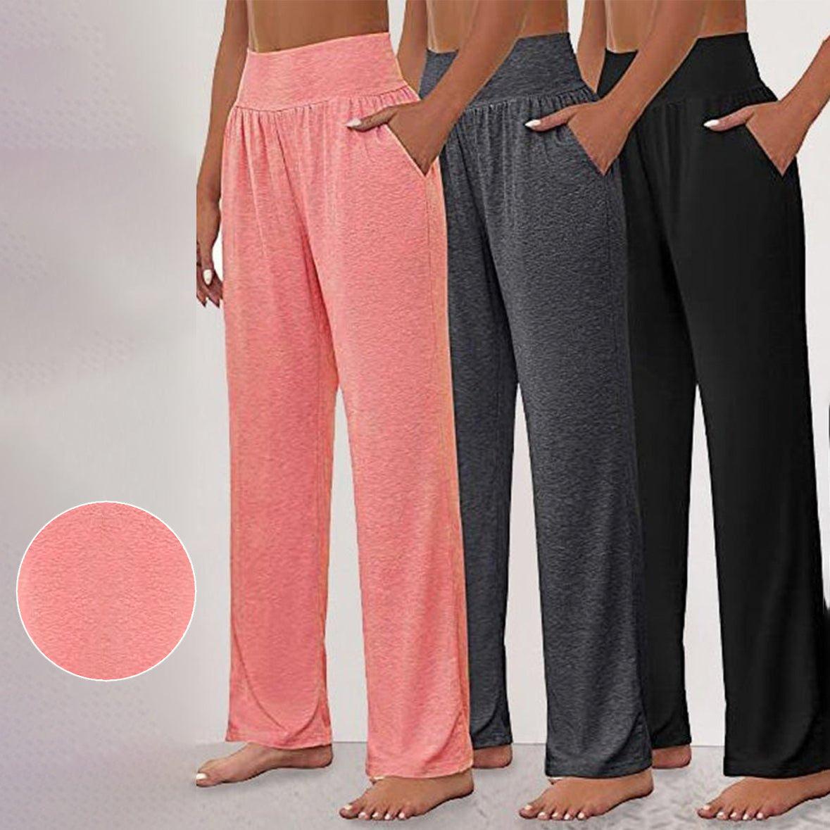 Crystal | Comfy Baby Pink Plain Pants