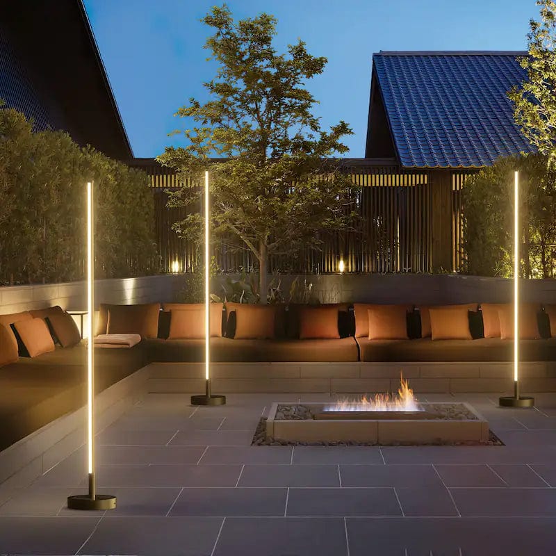 Modern Outdoor Solar Lights - Stylish Solar-Powered Garden Lamp with Wireless Charging-2