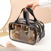 Clare | Clear and Practical Cosmetic Bag with Double Compartment