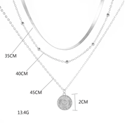 LumiCharm | Elegant Silver Triple Layer Necklace