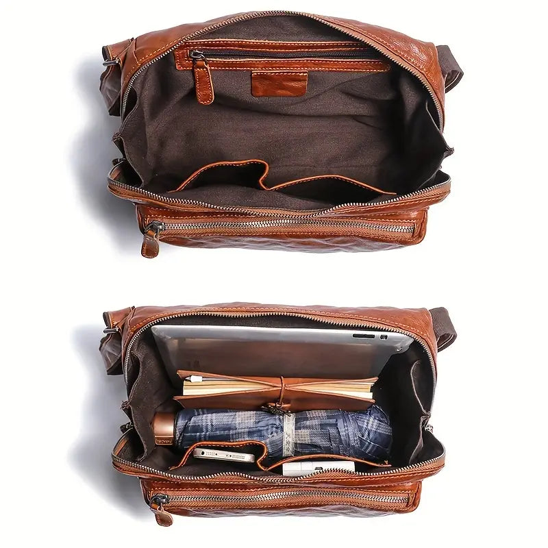 Joseph | Vintage Multi-Function Crossbody Bag with Secure Zippers