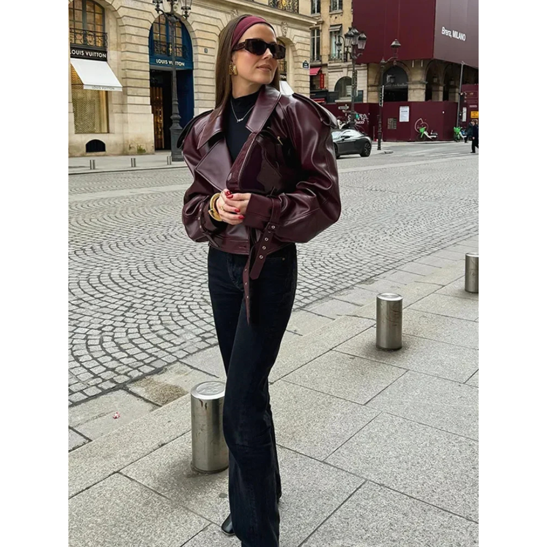 Isabeliaona | Women's warm long arm jacket | Short -arm-2