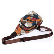 Nancy | Geometric Sling Bag with Multiple Zipper Pockets