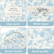 Meilani | Elegant Floral Quilted Cosmetic Bag