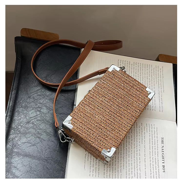 Rain | Trendy Crossbody Box Bag with Metallic Accents