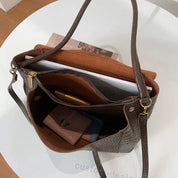 Diane  | Elegant Crocodile Pattern Multi-Pocket Shoulder Bag