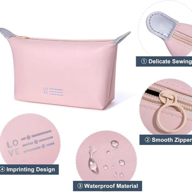 Emmeline | Solid Color Large Capacity Cosmetic Pouch