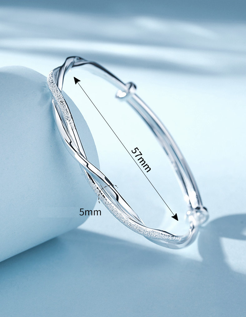 Graceful Glow | Intriguing Sterling Silver Bracelet
