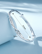 Graceful Glow | Intriguing Sterling Silver Bracelet