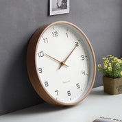 Modern wooden wall clock - sleek minimalist design