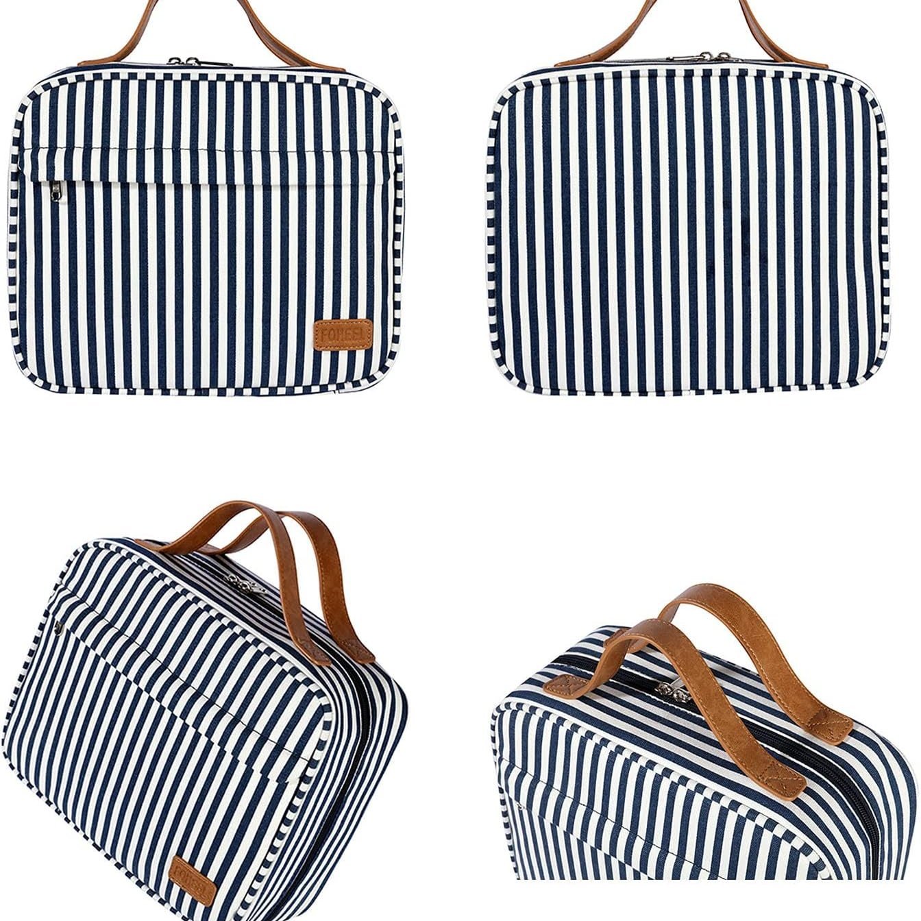 Kamari | Stylish striped travel-friendly cosmetic bags