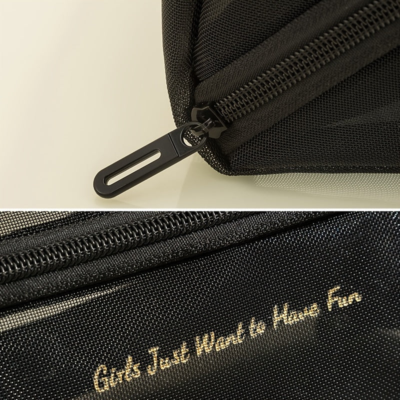 Mila | Spacious Travel Toilet Bag Made of Mesh Material