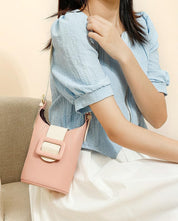 Aubrey | Chic Bucket Bag with Bold Buckle Design