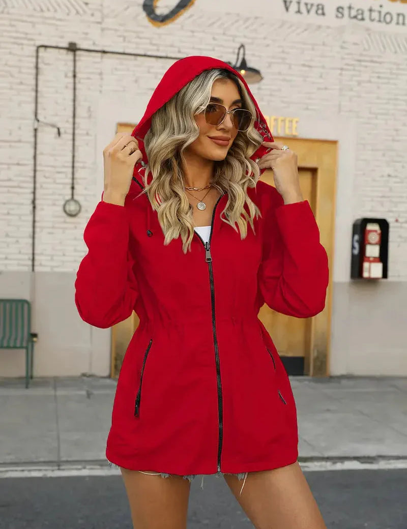 EVVA | Floral Print Summer Jacket with Hood
