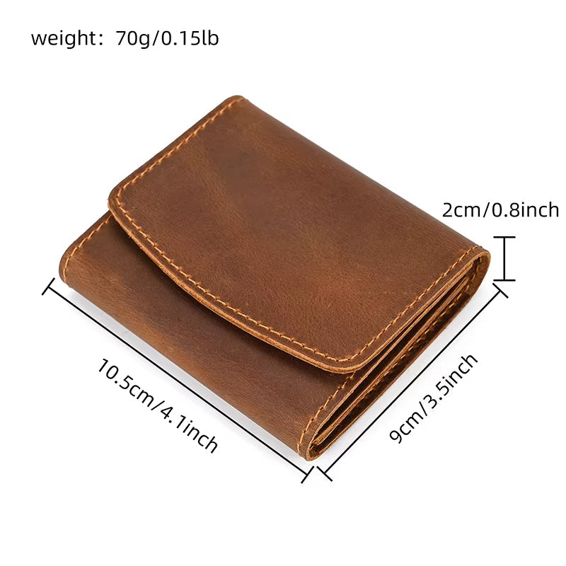 Lucas | Vintage Bifold Travel Bag made of Cowhide Leather with Snap Closure