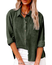 Ellie | Functional Long Sleeve Blouse