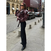 Isabeliaona | Women's warm long arm jacket | Short -arm-3