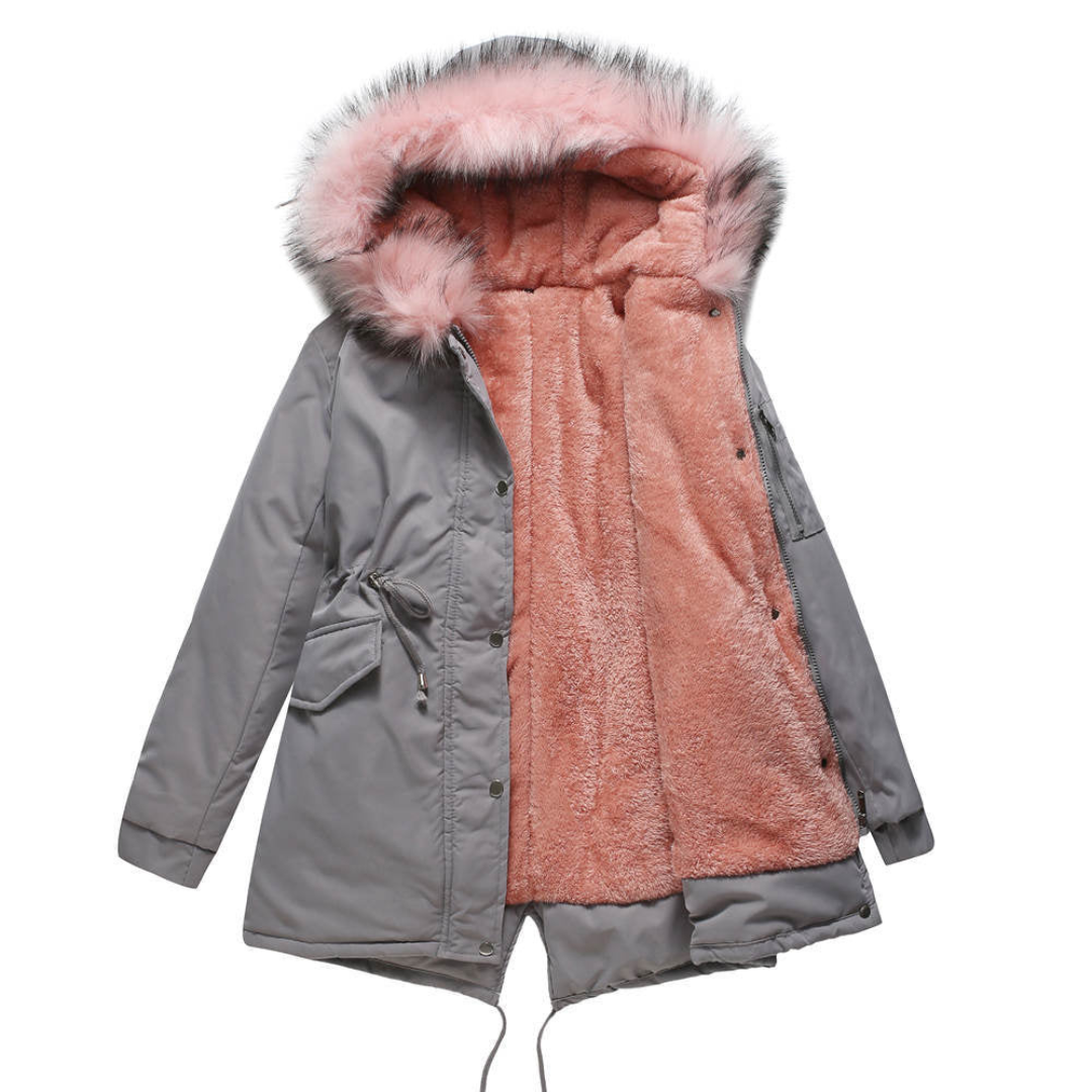 Women's hood winter parka jacket | Warmth-6