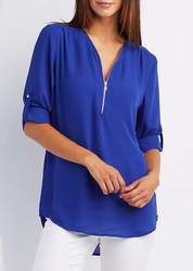 Sarah | Elegant V-Neck Blouse
