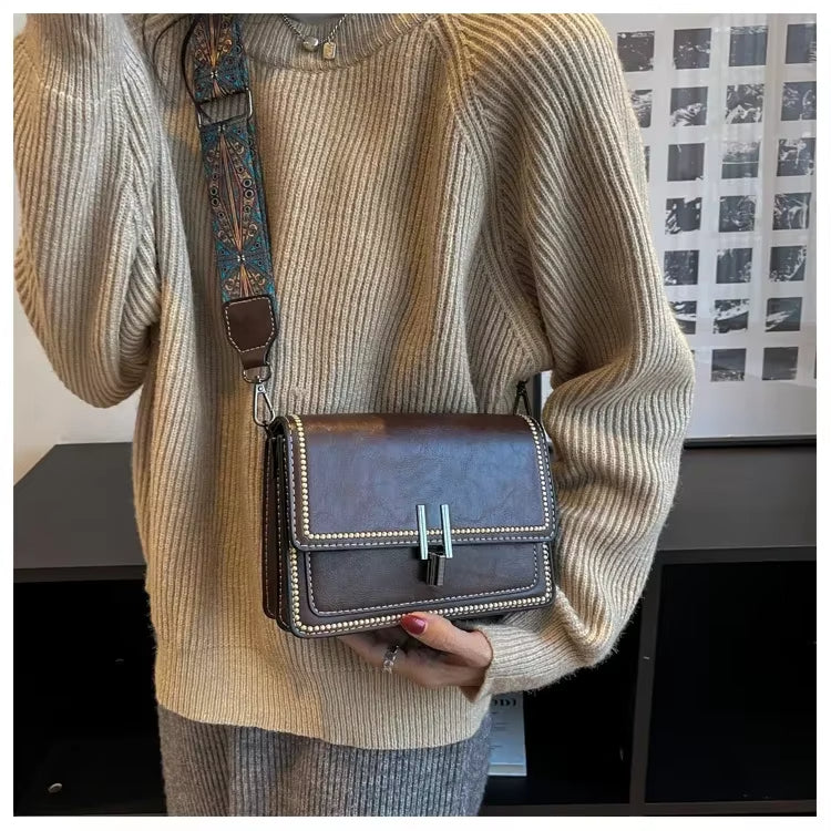 Maura | Elegant Square Crossbody Bag with Decorative Strap
