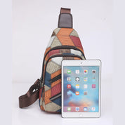 Nancy | Geometric Sling Bag with Multiple Zipper Pockets