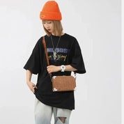 Rain | Trendy Crossbody Box Bag with Metallic Accents