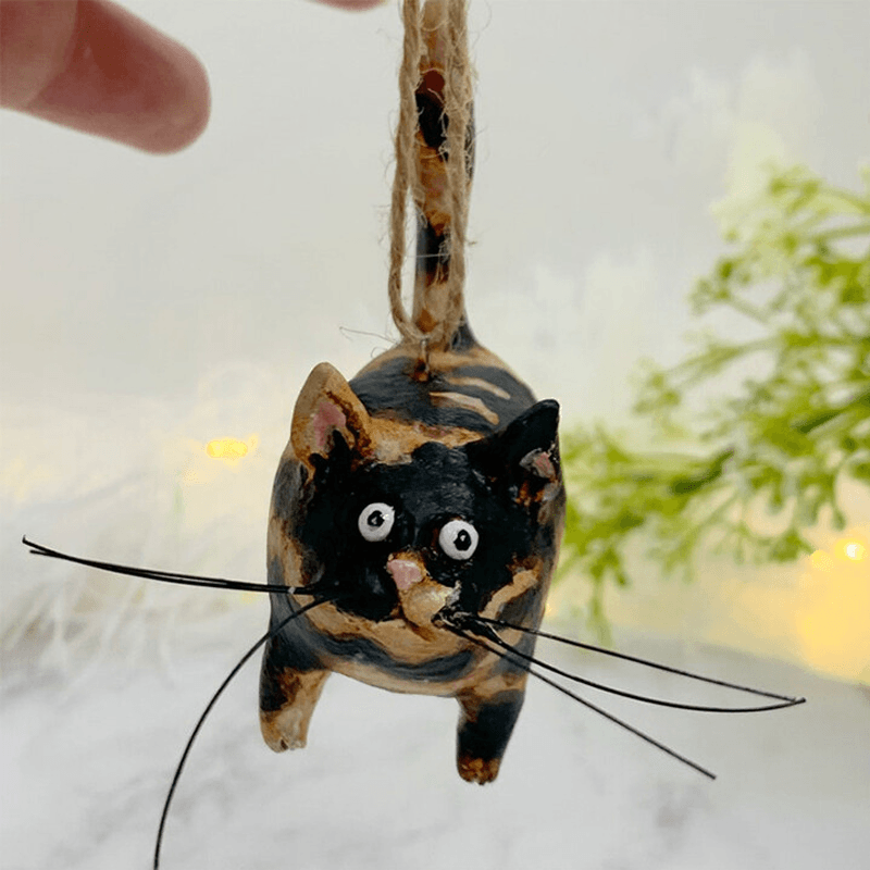 Unique Handmade Cats Christmas Ornament - Purrfect Holiday Pendants