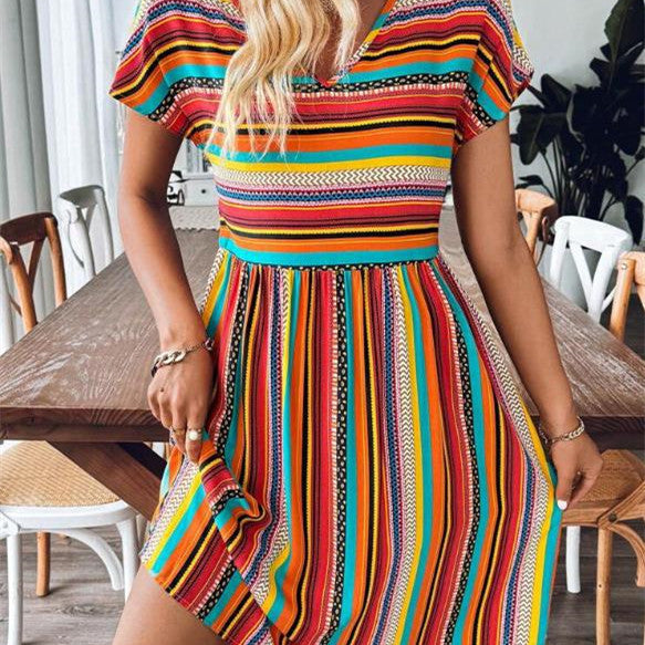 Lila |  Effortless Bohemian Style Mini Dress