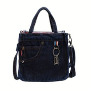 Dahlia | Denim Tote Bag with Dual-Carrying Options