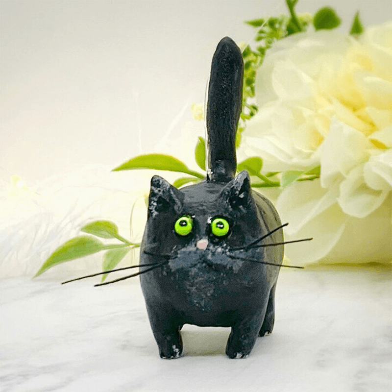 Unique Handmade Cats Christmas Ornament - Purrfect Holiday Pendants