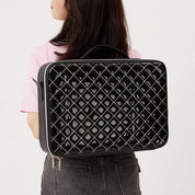 Barbara | Stylish and Practical Travel Cosmetic Bag with Diamond Pattern