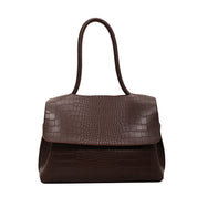 Diane  | Elegant Crocodile Pattern Multi-Pocket Shoulder Bag