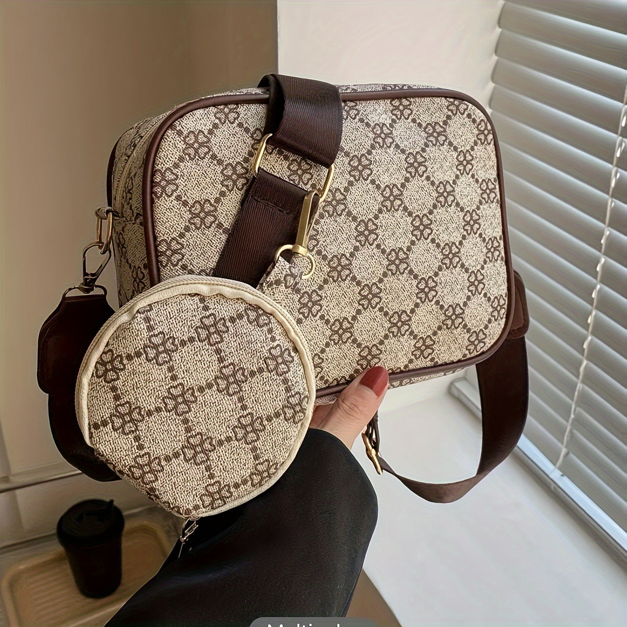 Bianca | Trendy Crossbody Bag Set with Matching Pouch