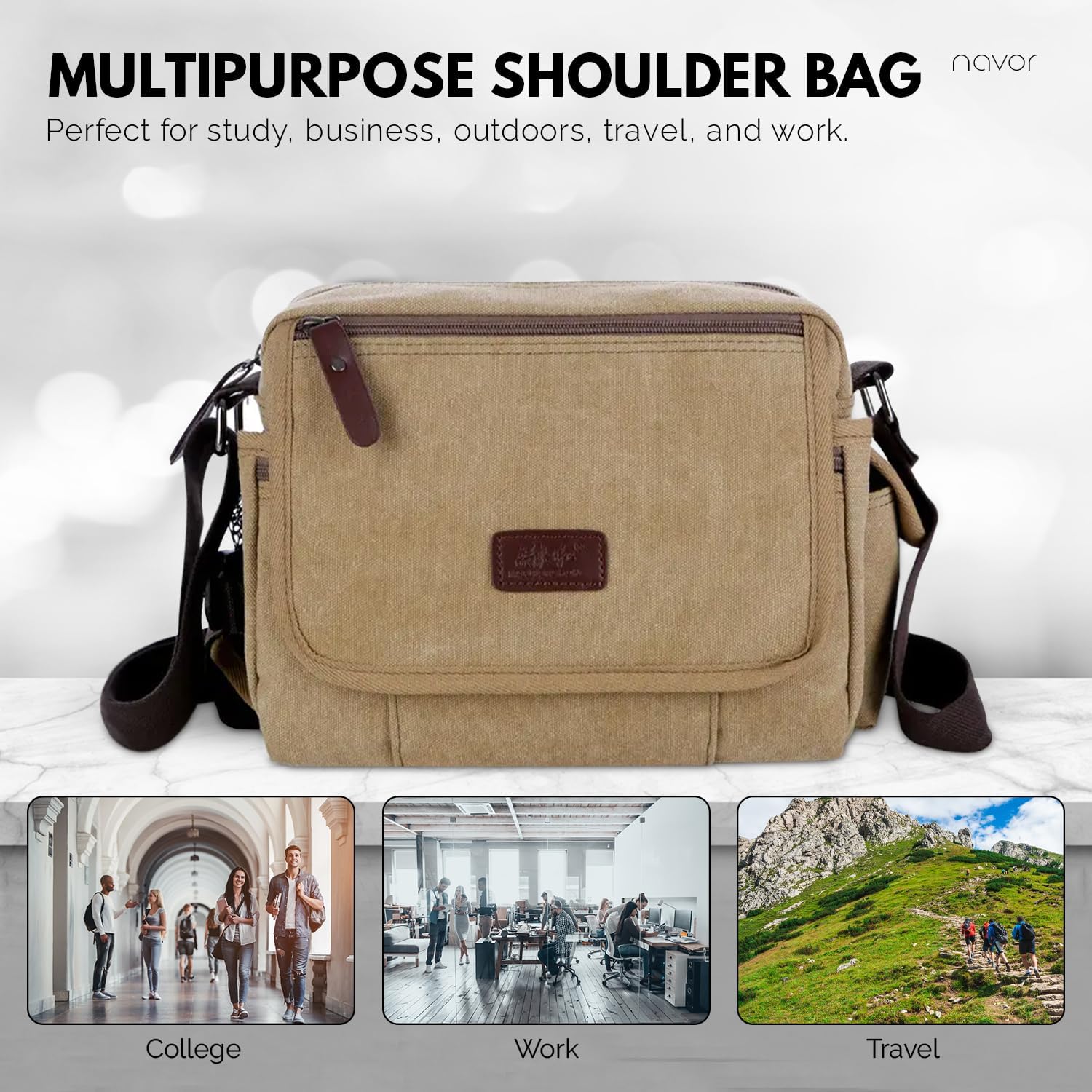 Leonardo | Everyday Casual Crossbody Messenger Bag